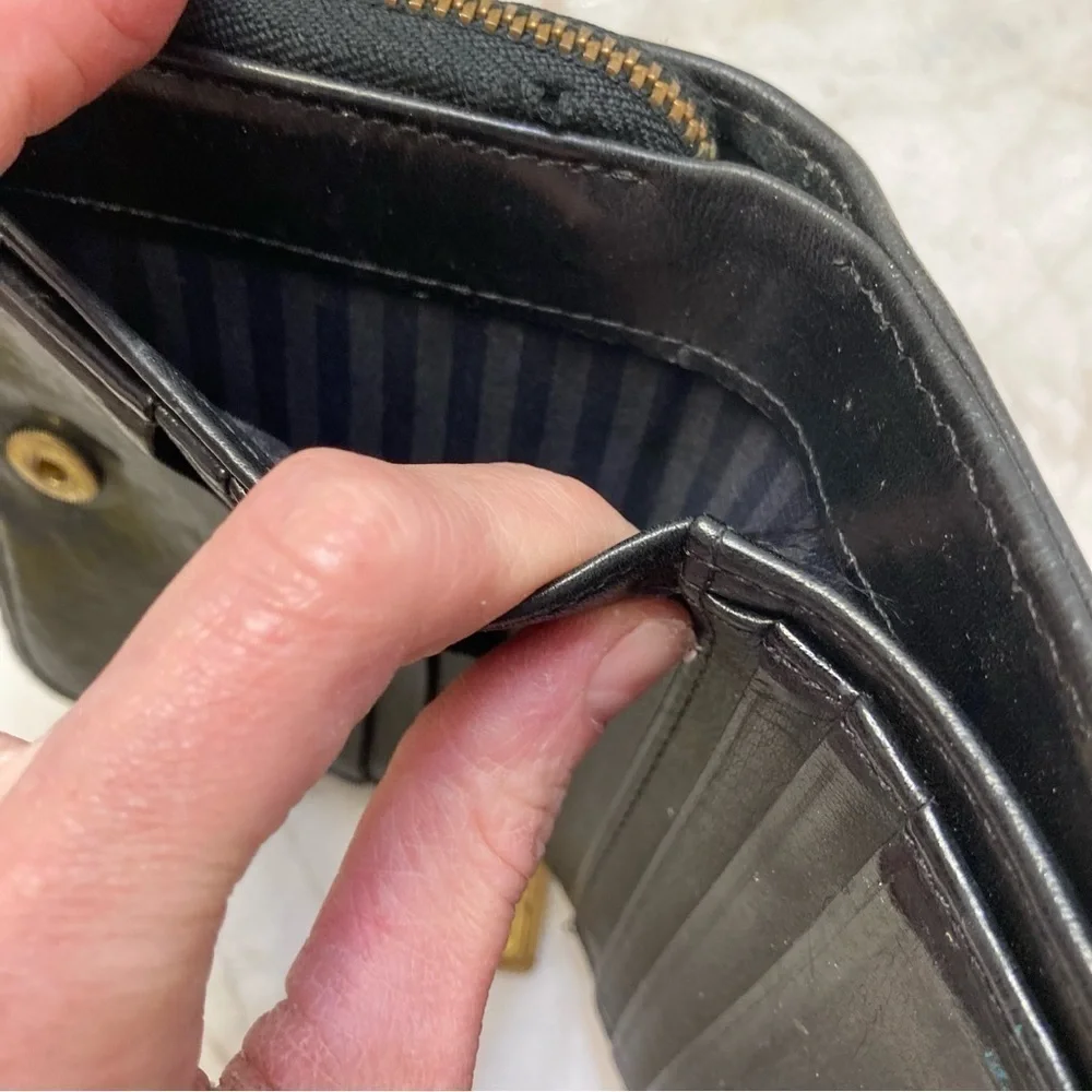 Coach black leather Sonoma wallet rare